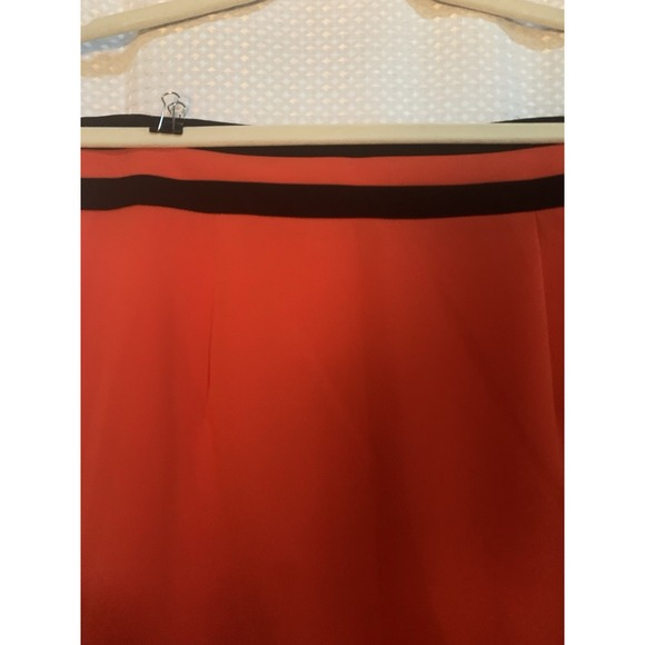Womens‎ Worthington Orange Pencil Skirt w Black Stripes and Side Zipper Size 10 - Picture 4 of 5